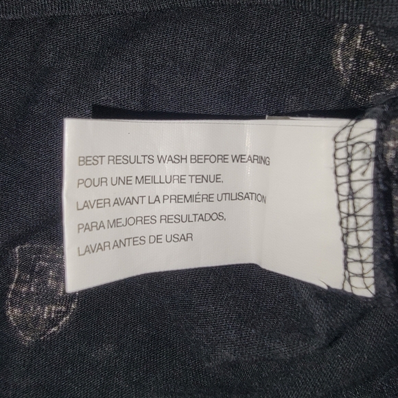 Chaps Black Polo with Tan Emblem Design - Picture 5 of 9